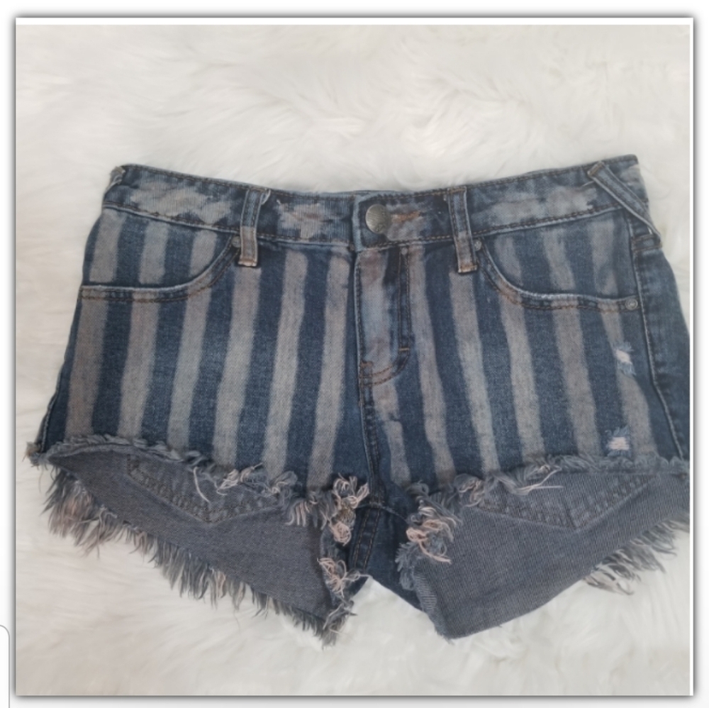 Free people distressed jean shorts
